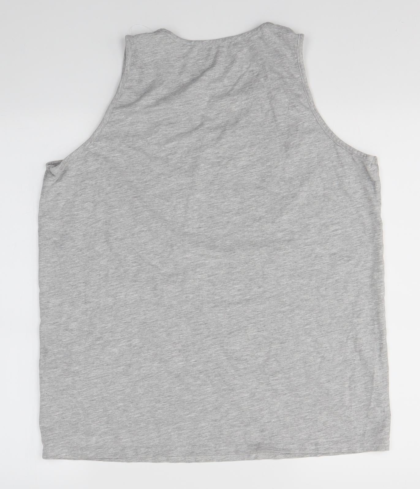 Boohoo Mens Grey   Basic Tank Size L