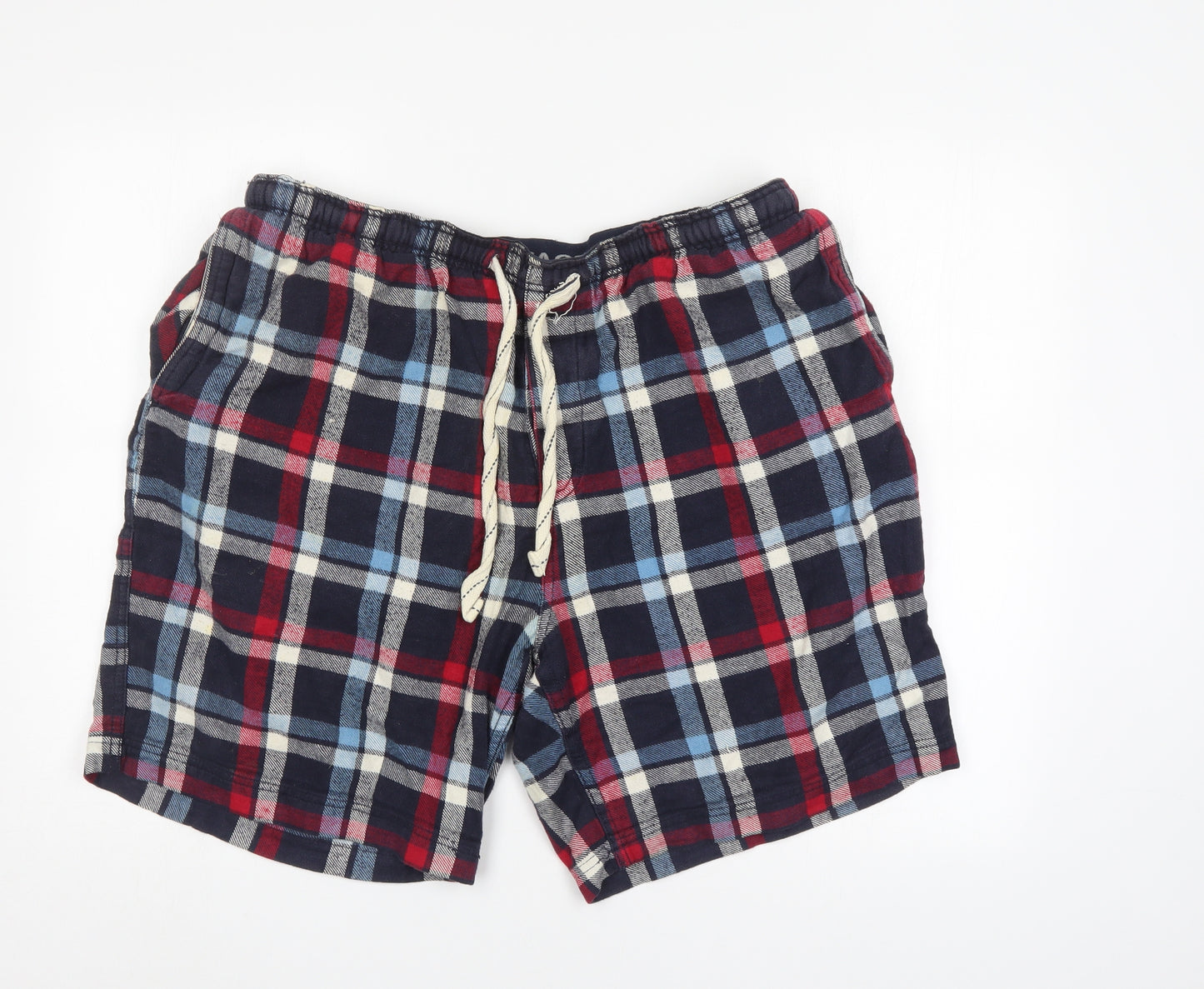 Fat Face Mens Multicoloured Check  Sweat Shorts Size 2XL