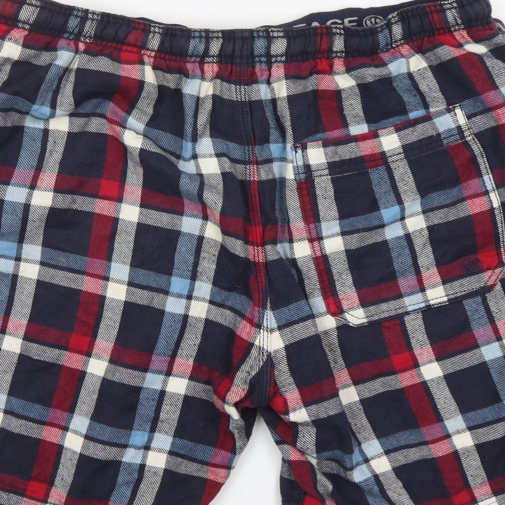Fat Face Mens Multicoloured Check  Sweat Shorts Size 2XL