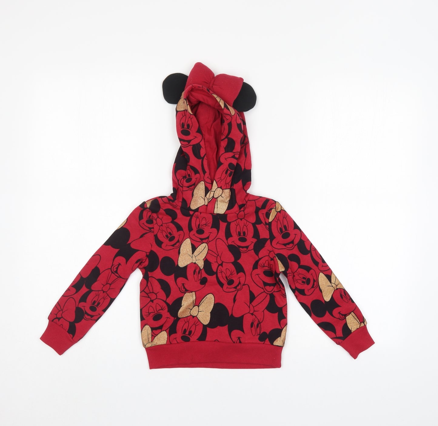 Disney Girls Red   Pullover Hoodie Size 3-4 Years  - DISNEY