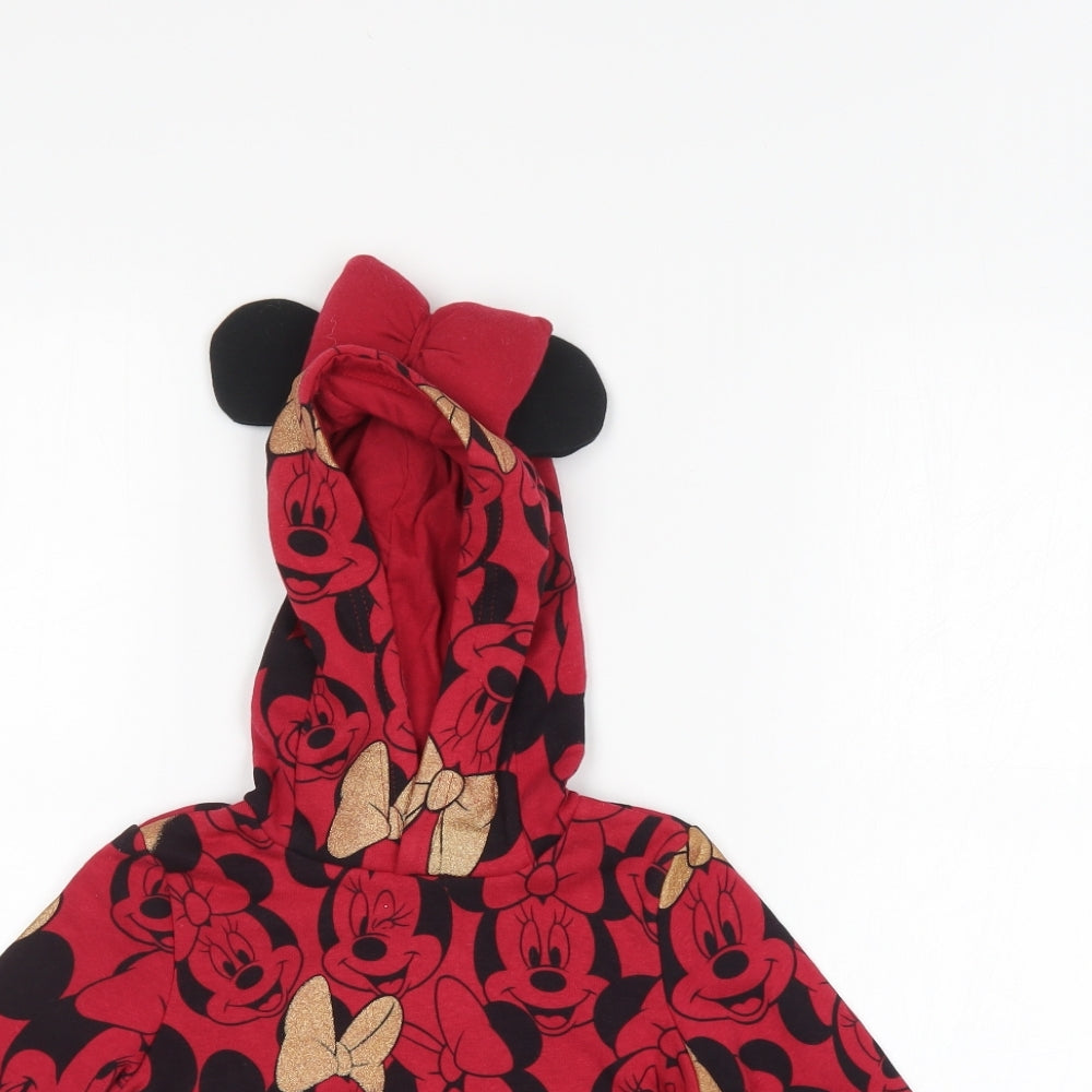 Disney Girls Red   Pullover Hoodie Size 3-4 Years  - DISNEY