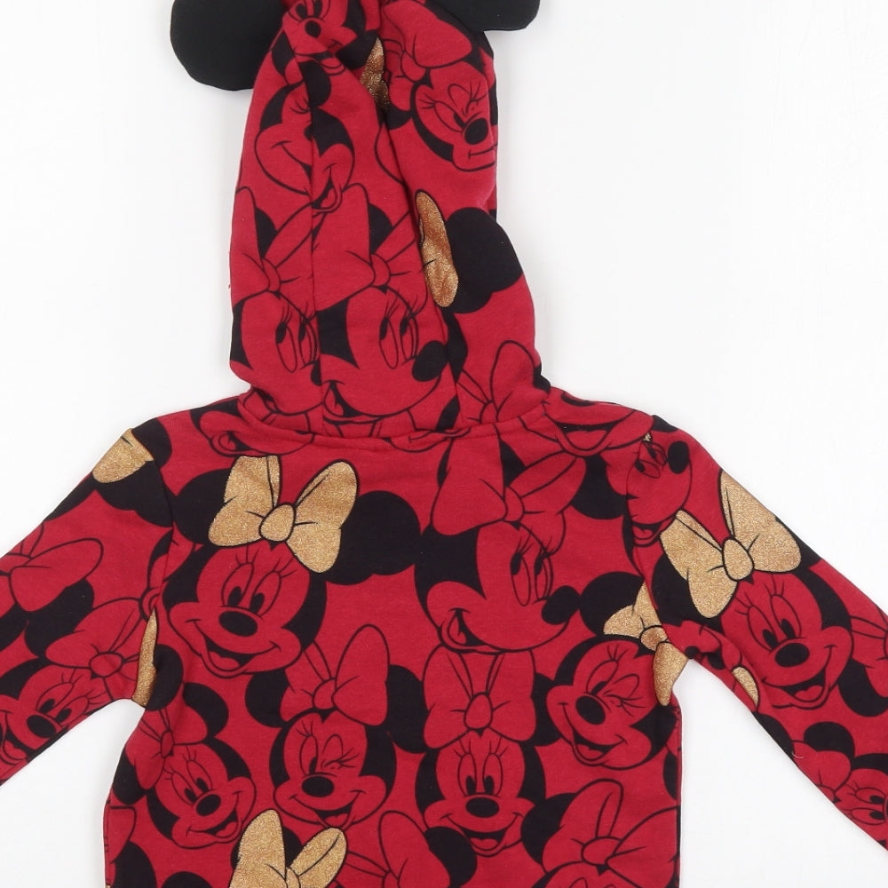 Disney Girls Red   Pullover Hoodie Size 3-4 Years  - DISNEY