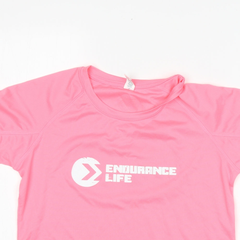 Roly Womens Pink   Basic T-Shirt Size 10