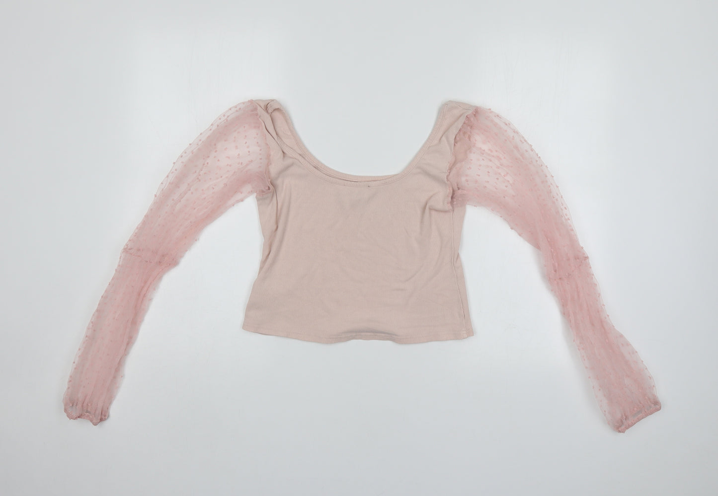 Lily Rose Womens Pink   Cropped Blouse Size 12
