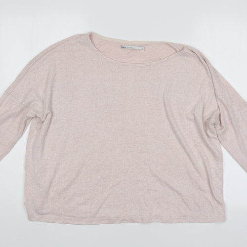 Only Our Story Womens Pink   Pullover Jumper Size M