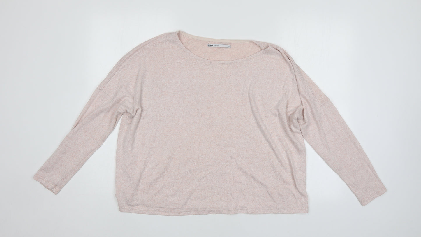 Only Our Story Womens Pink   Pullover Jumper Size M