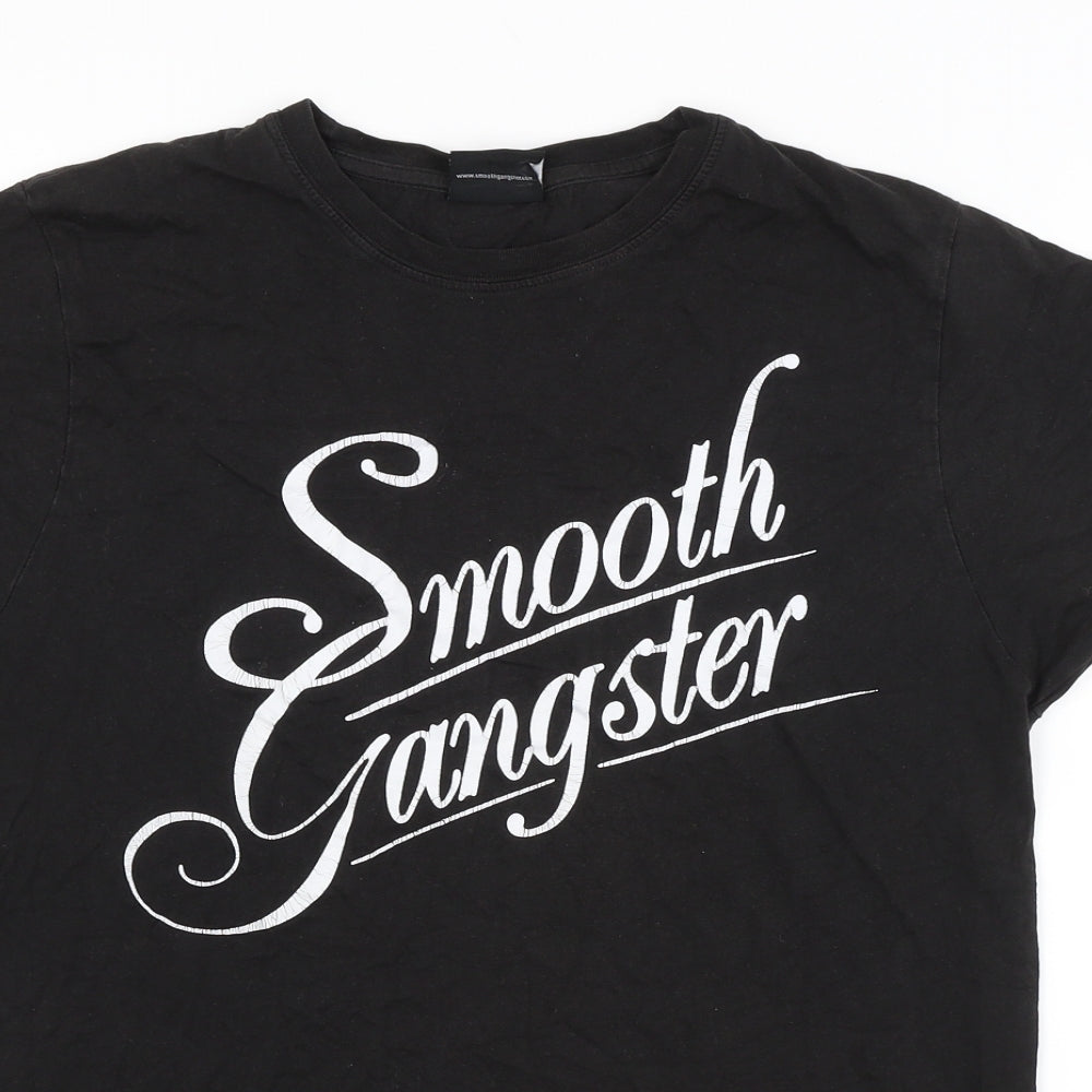 SMOOTH GANGSTER Mens Black    T-Shirt Size S