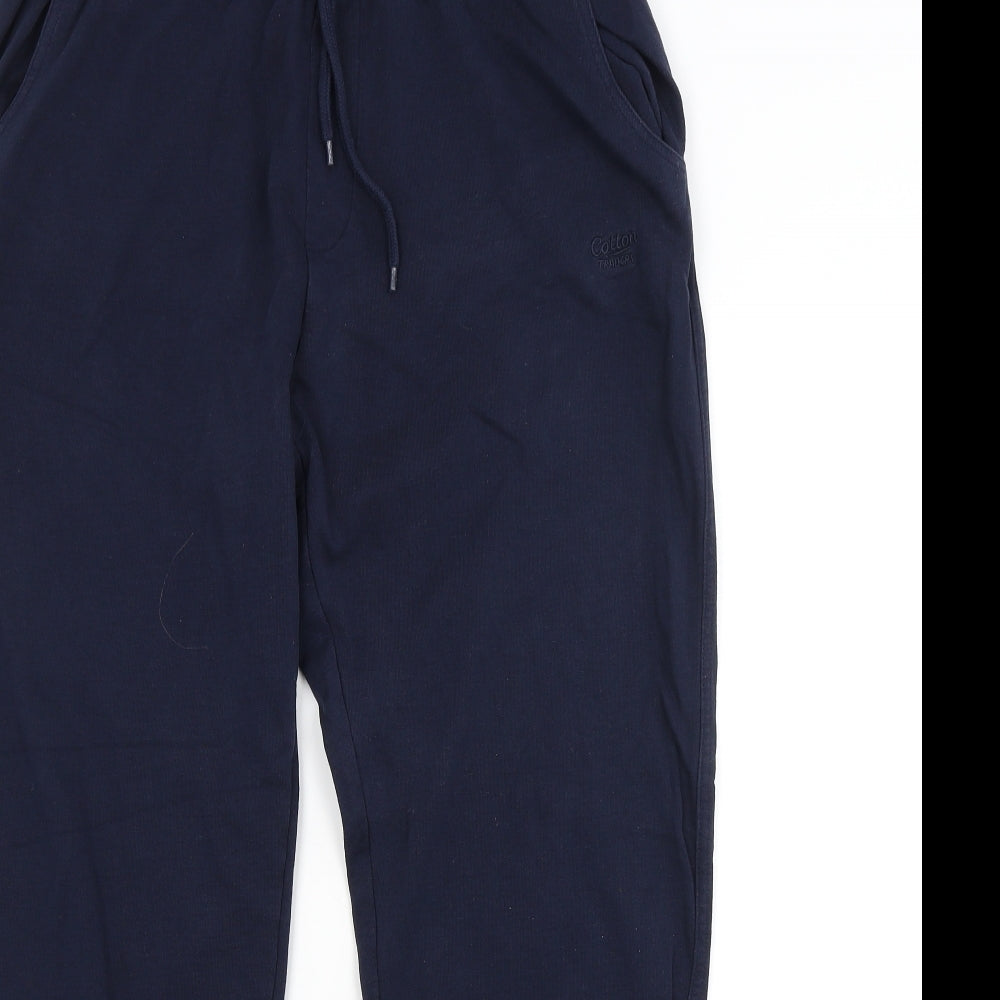 Cotton Traders Mens Blue Camouflage  Sweatpants Trousers Size L L27 in