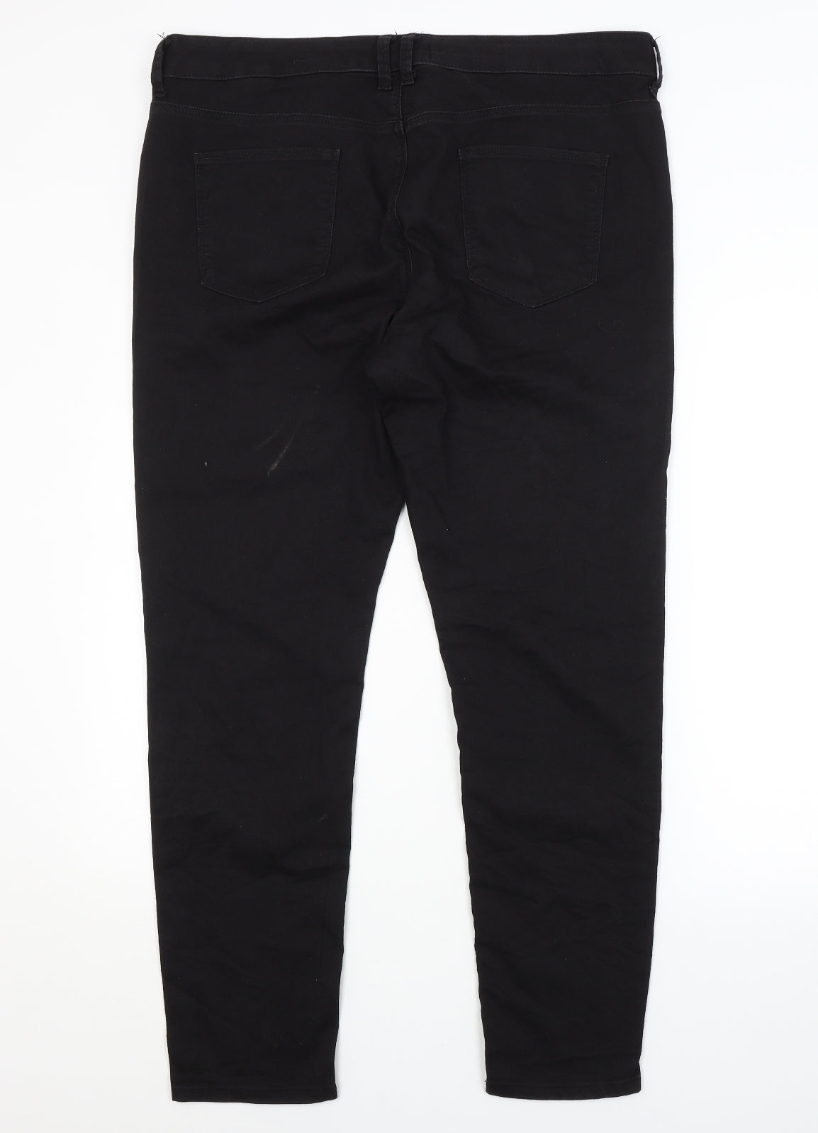 M&S Womens Black   Straight Jeans Size 18 L29 in