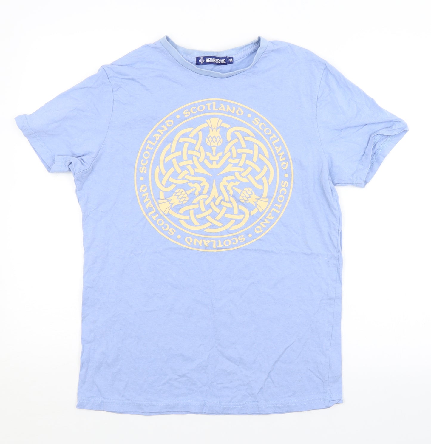 REMEMBER ME Mens Blue    T-Shirt Size M  - SCOTLAND