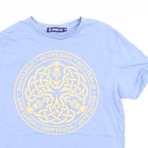 REMEMBER ME Mens Blue    T-Shirt Size M  - SCOTLAND