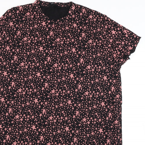 Wednesday's Girl Womens Black Argyle/Diamond  Basic T-Shirt Size 12  - MATERNITY