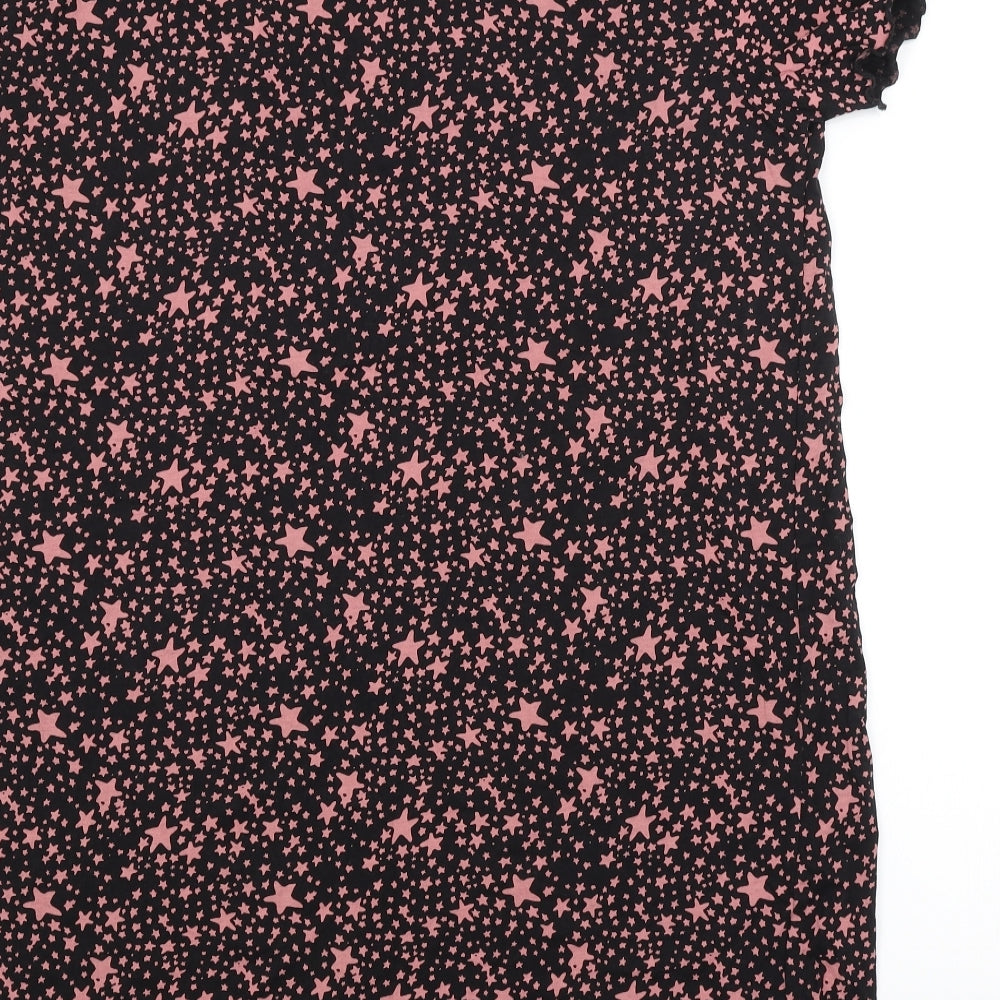 Wednesday's Girl Womens Black Argyle/Diamond  Basic T-Shirt Size 12  - MATERNITY