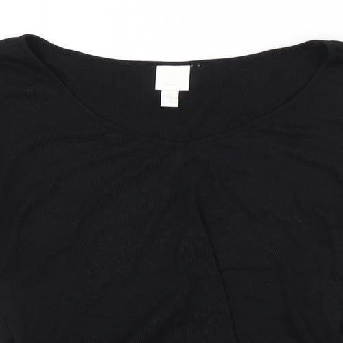H&M Womens Black   Basic Blouse Size L