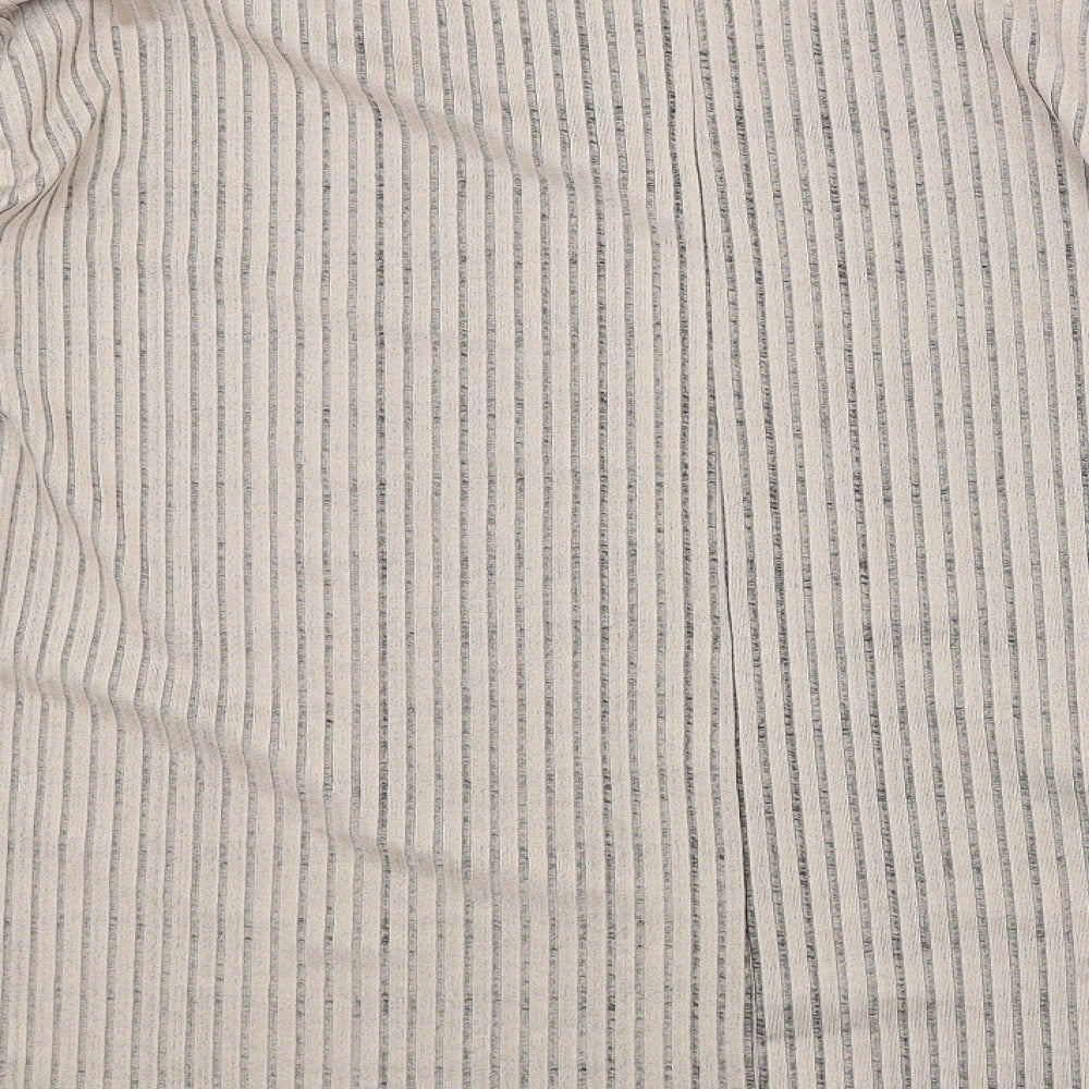 Missguided Womens Beige Striped  Basic Blouse Size 12  - MATERNITY