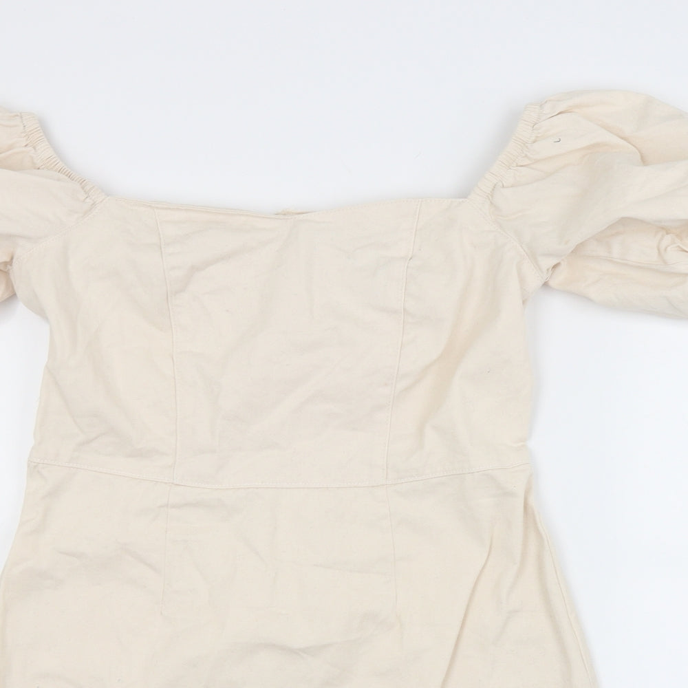 New Look Womens Beige   Pencil Dress  Size 14