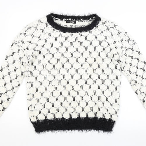 Quiz Womens White   Pullover Jumper Size XS