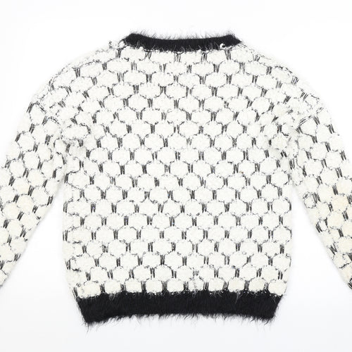Quiz Womens White   Pullover Jumper Size XS