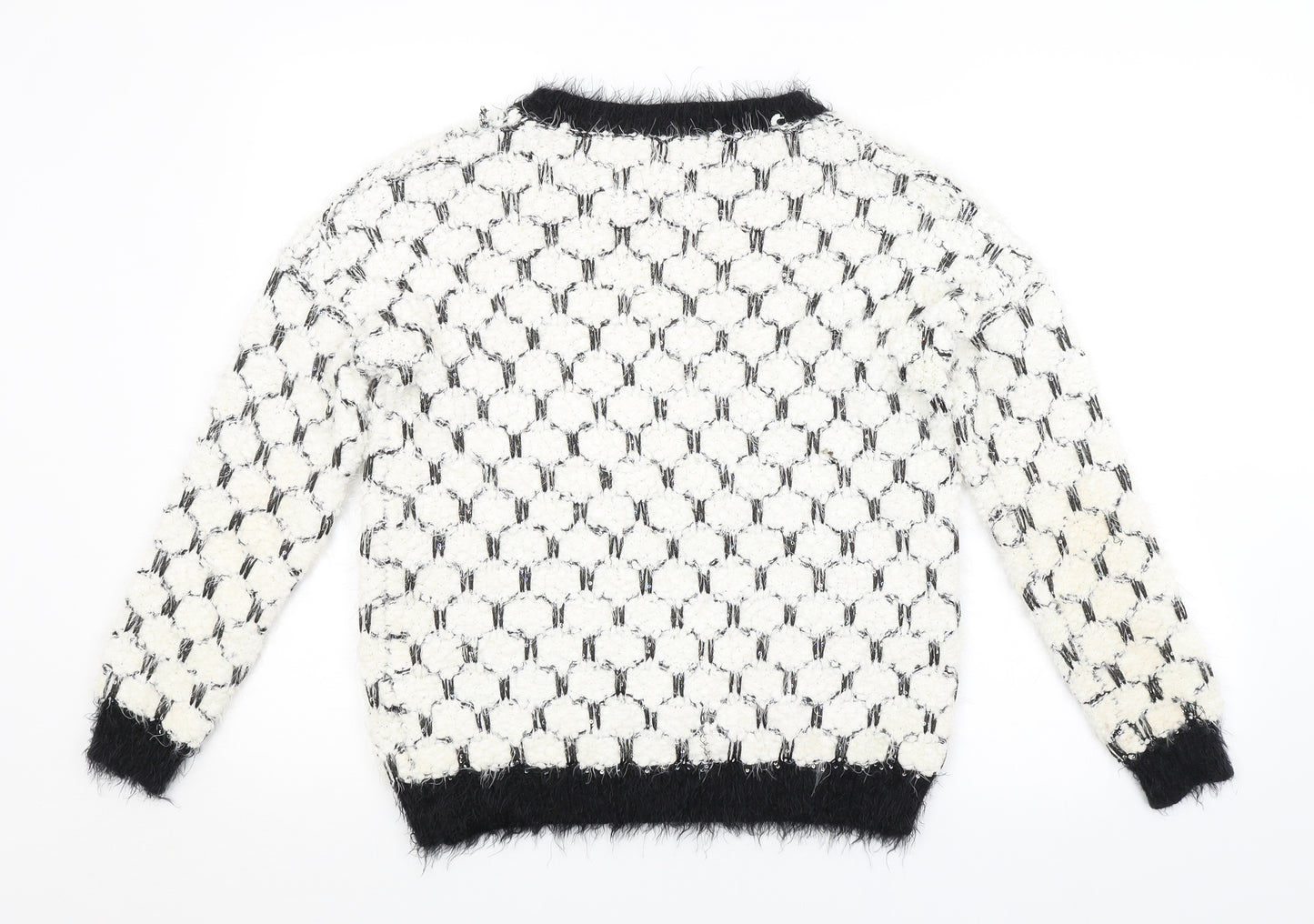 Quiz Womens White   Pullover Jumper Size XS