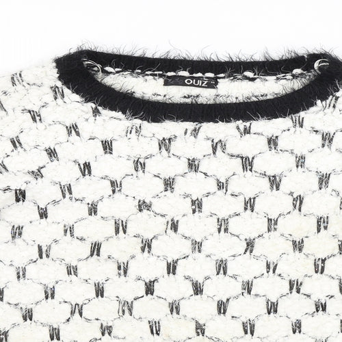 Quiz Womens White   Pullover Jumper Size XS