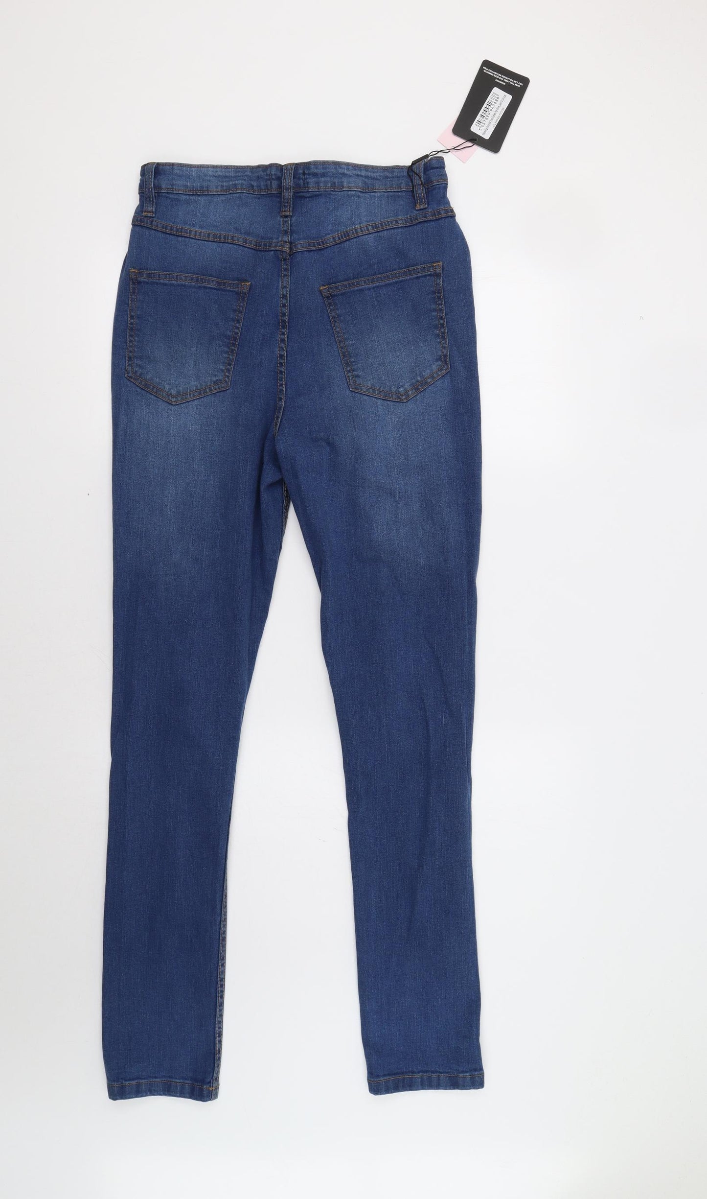 PRETTYLITTLETHING Womens Blue   Skinny Jeans Size 12 L32 in