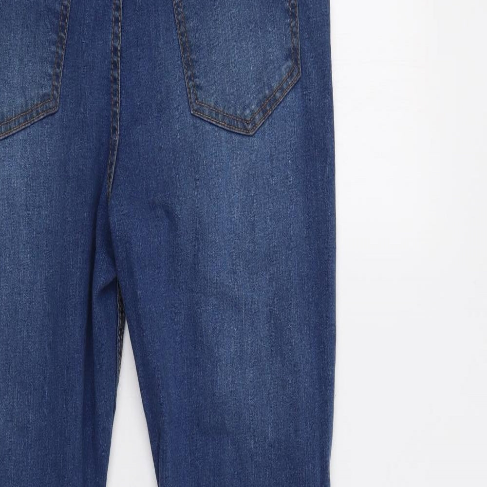 PRETTYLITTLETHING Womens Blue   Skinny Jeans Size 12 L32 in