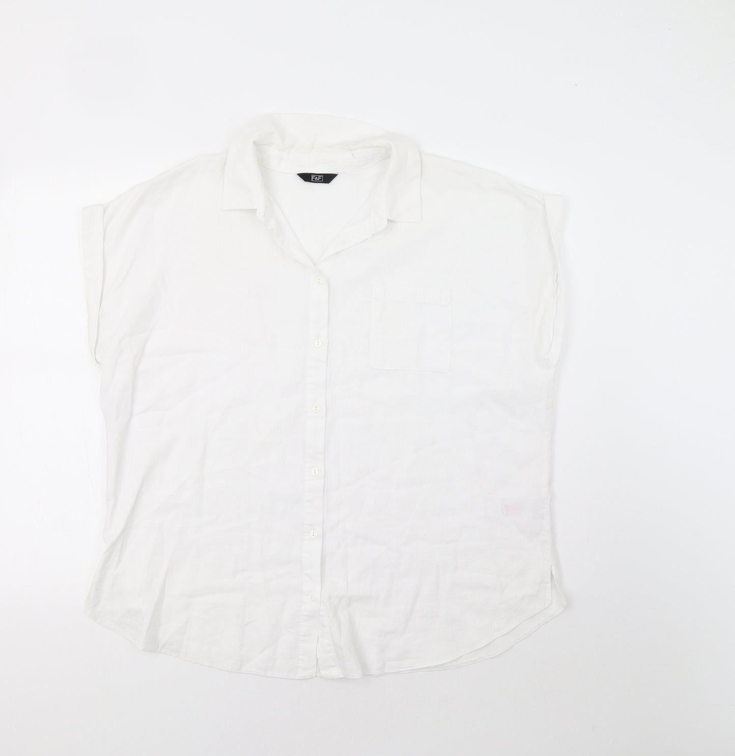 F&F Womens White   Basic Button-Up Size 18