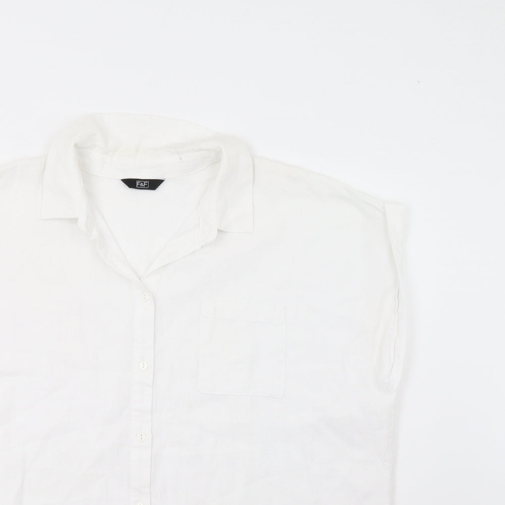 F&F Womens White   Basic Button-Up Size 18