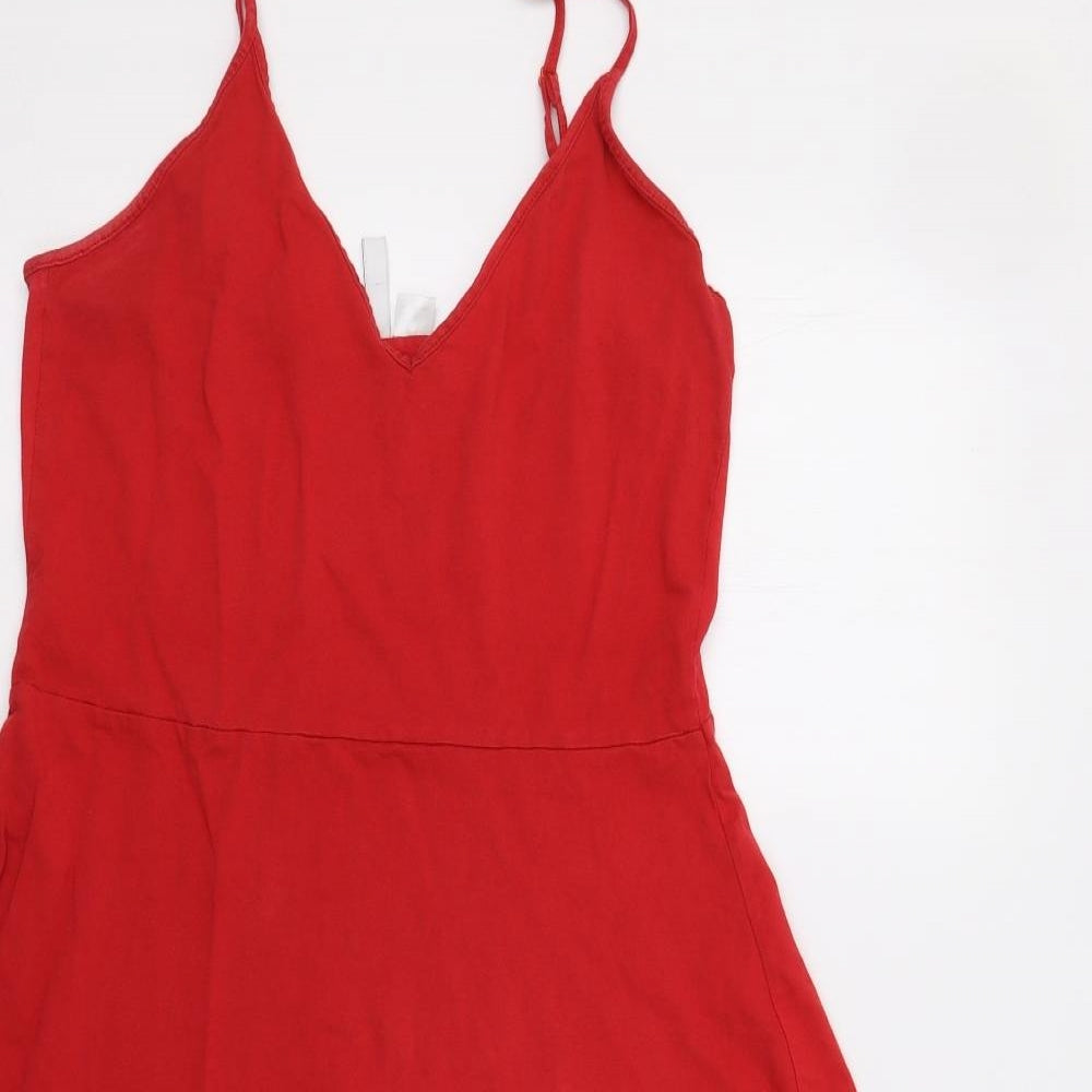 H&M Womens Red   Tank Dress  Size L