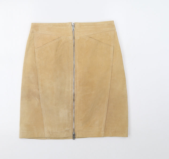 MNG Womens Beige Mini Skirt Size S