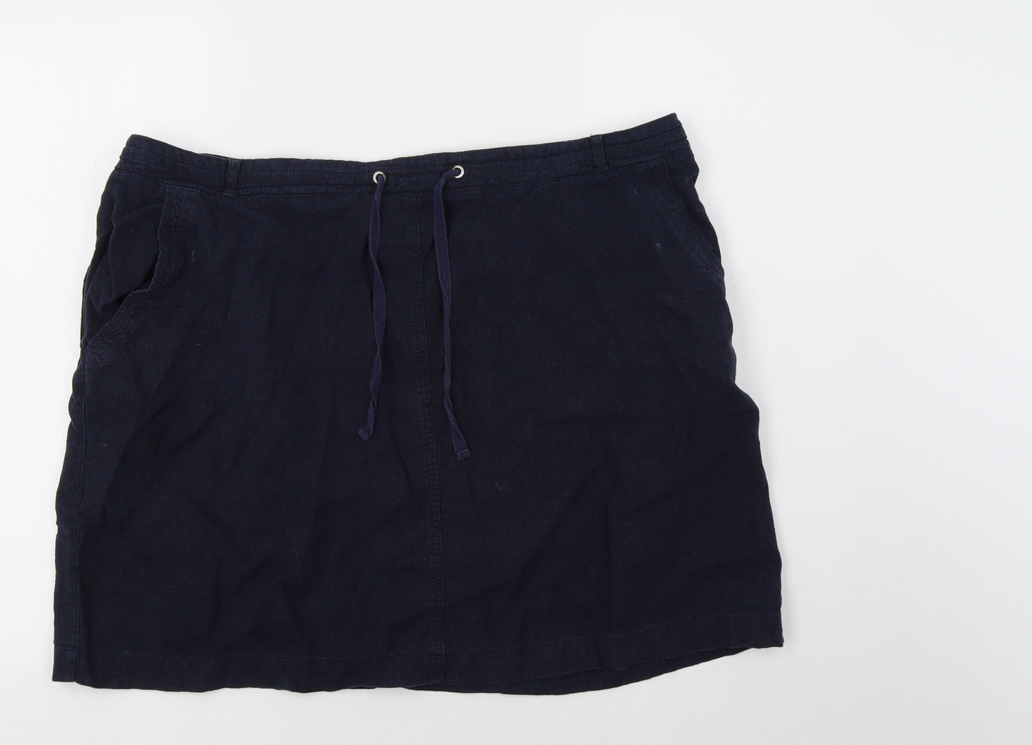 Peacocs Womens Blue   Mini Skirt Size 20