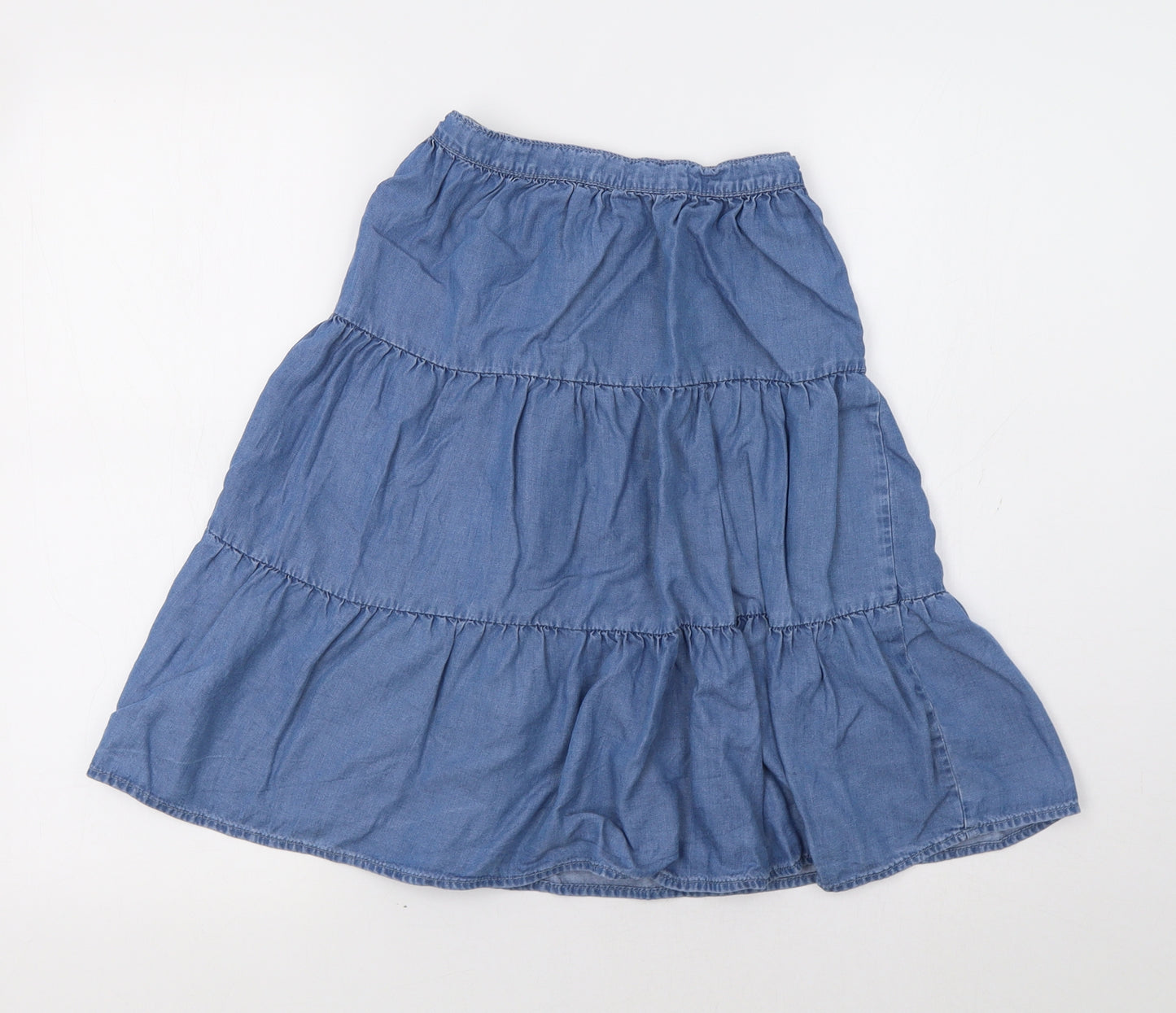 NEXT Girls Blue   A-Line Skirt Size 7 Years - Tiered