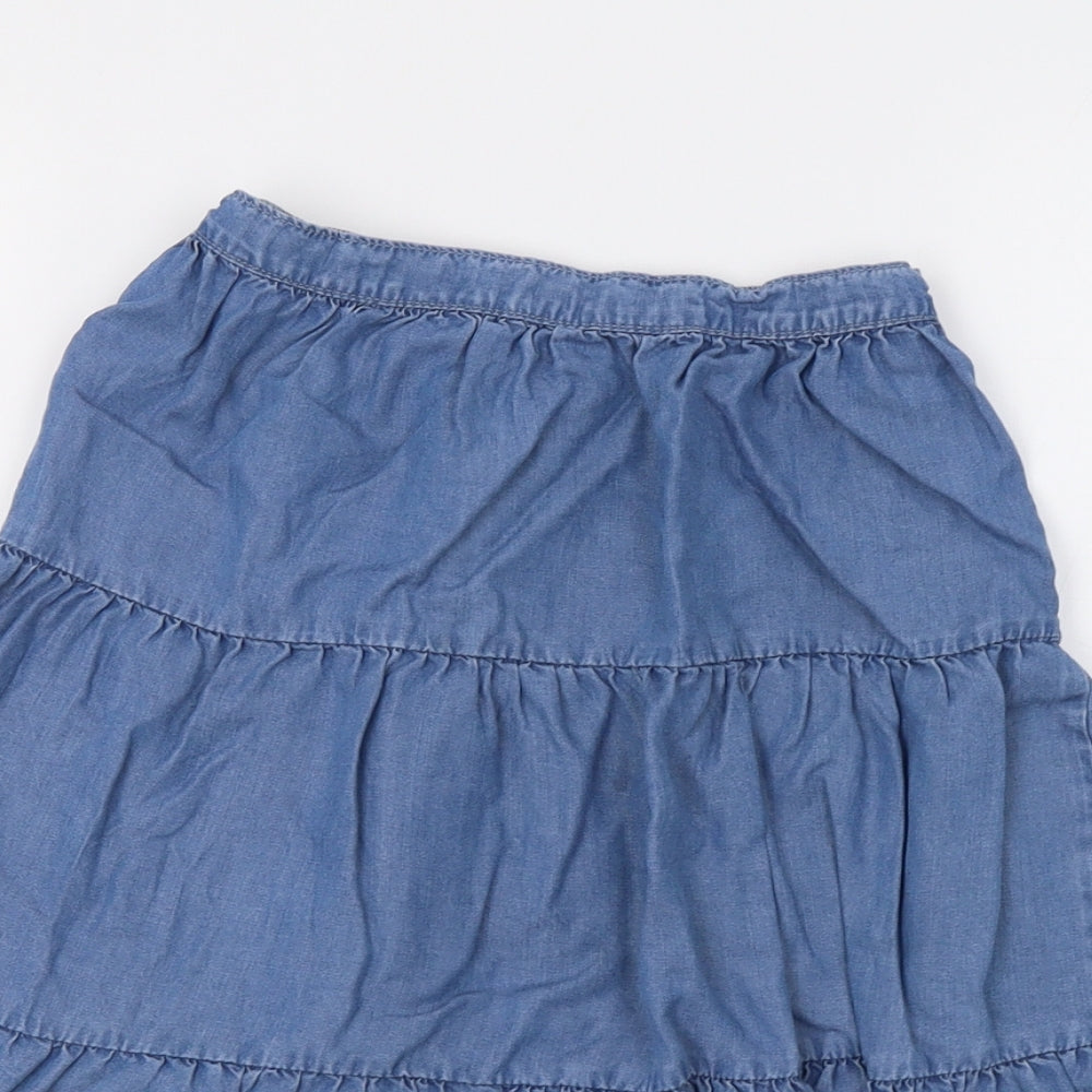 NEXT Girls Blue   A-Line Skirt Size 7 Years - Tiered