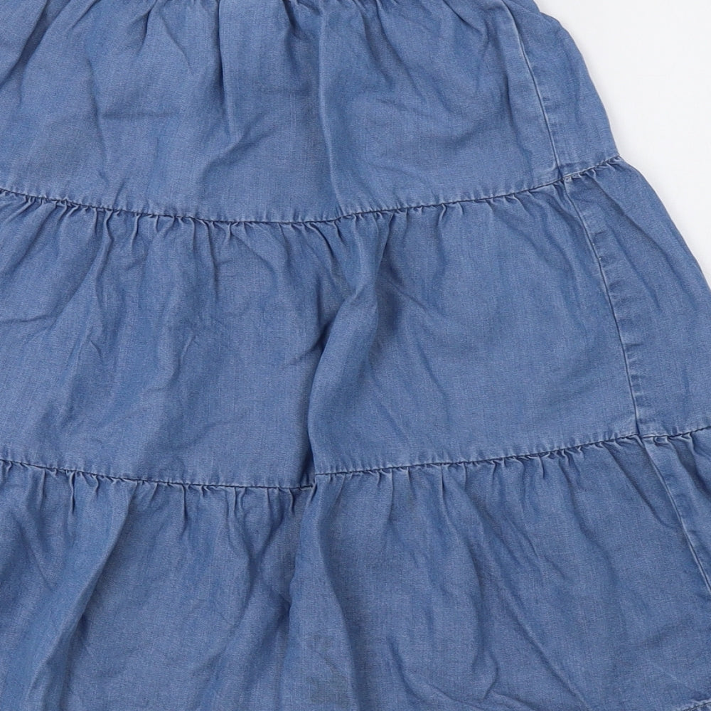 NEXT Girls Blue   A-Line Skirt Size 7 Years - Tiered