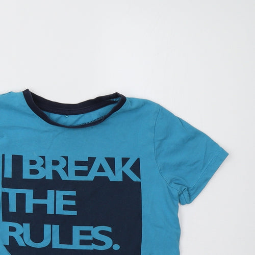 George Boys Blue   Basic T-Shirt Size 7-8 Years  - Break The Rules