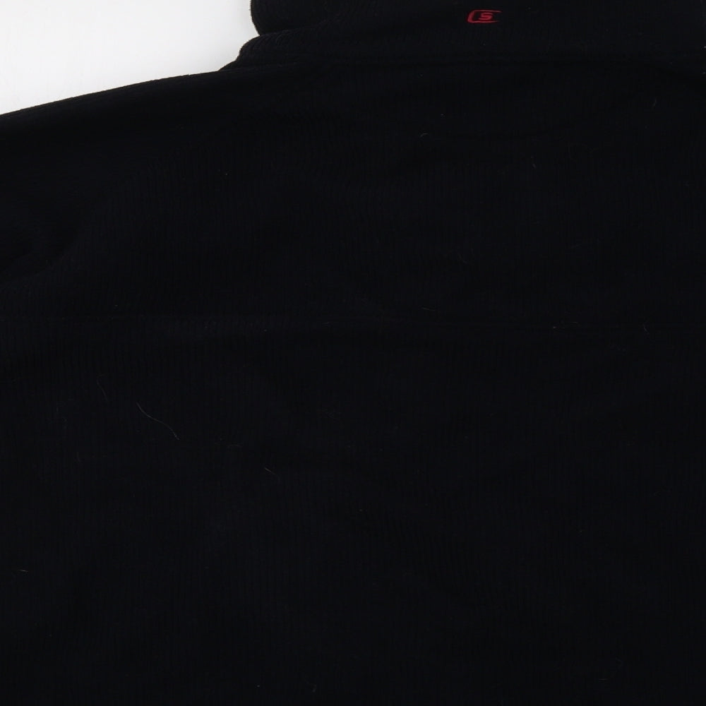 C.S. Active Womens Black   Henley Sweatshirt Size L