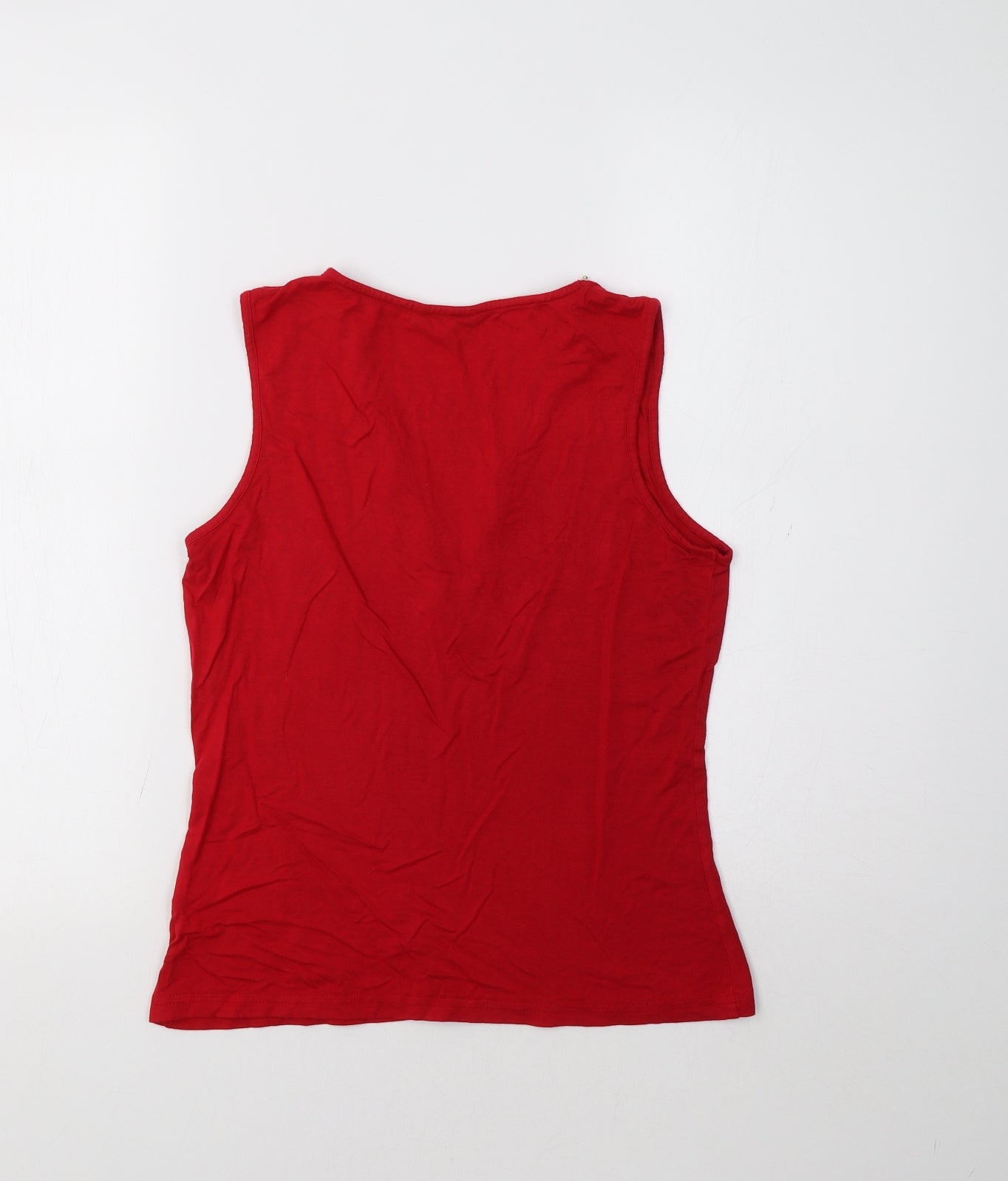 M&Co Womens Red   Basic Tank Size 14