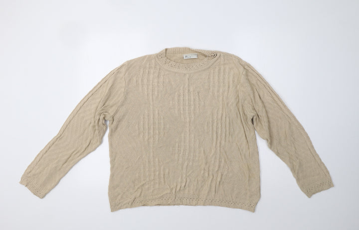 BHS Womens Beige Pullover Jumper Size 16