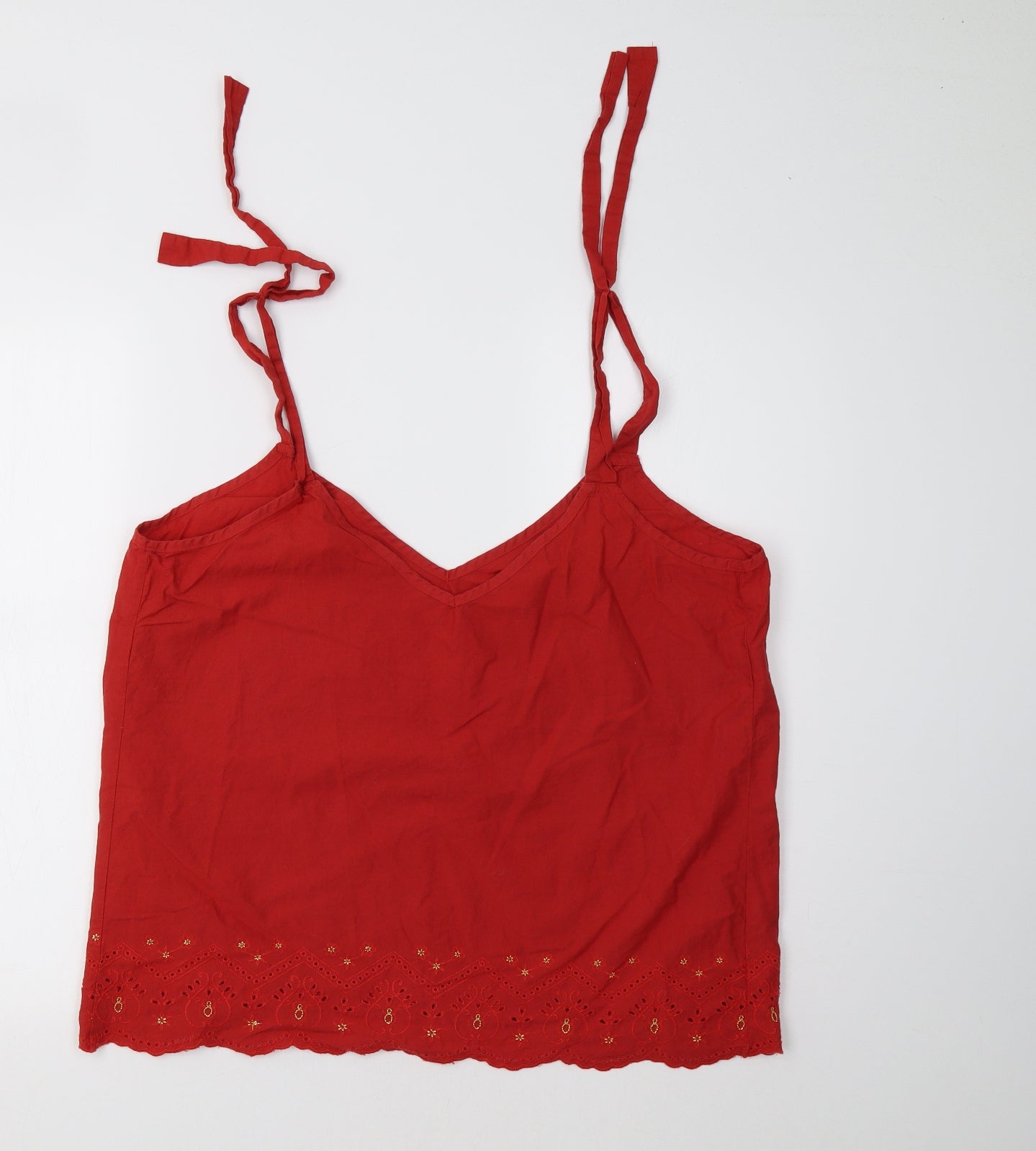George Womens Red Floral  Basic Tank Size 18