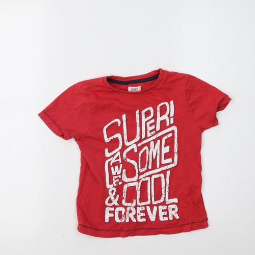 F&F Girls Red   Basic T-Shirt Size 3-4 Years