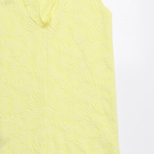 Mango Womens Yellow Floral  A-Line  Size S