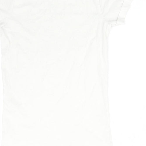 Primark Girls White   Basic T-Shirt Size 9-10 Years  - FOLLOW YOUR DREAMS