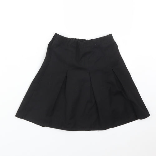 George Girls Black   Pleated Skirt Size 5-6 Years