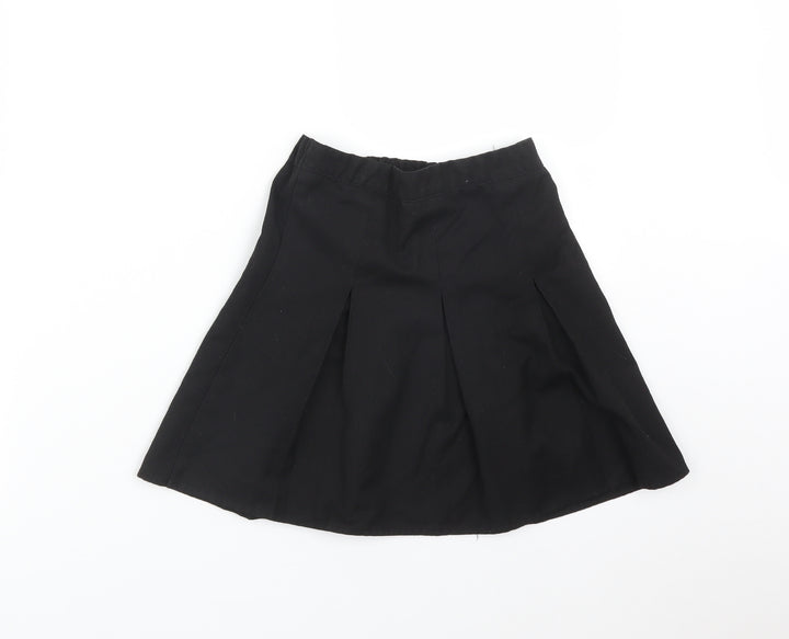 George Girls Black   Pleated Skirt Size 5-6 Years