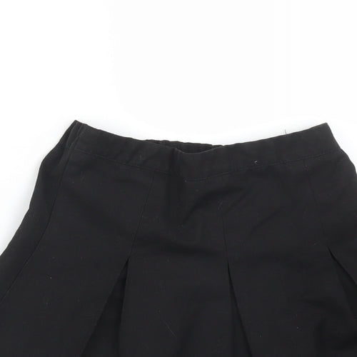 George Girls Black   Pleated Skirt Size 5-6 Years