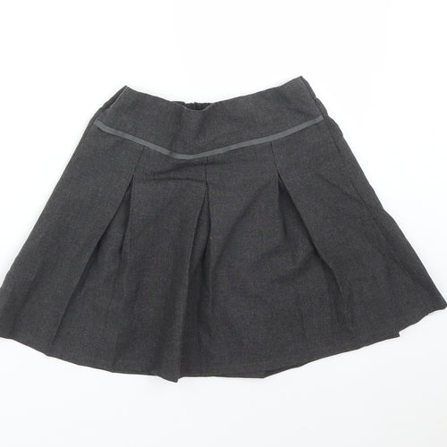 TU Girls Grey   Pleated Skirt Size 6 Years