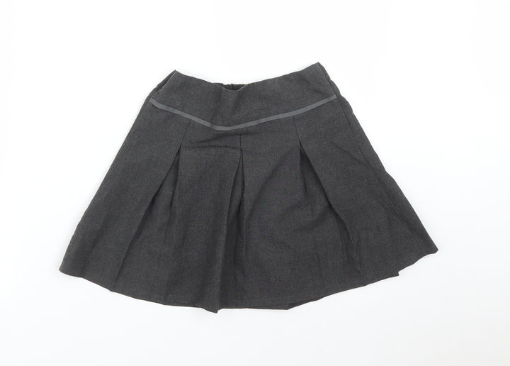 TU Girls Grey Pleated Skirt Size 6 Years