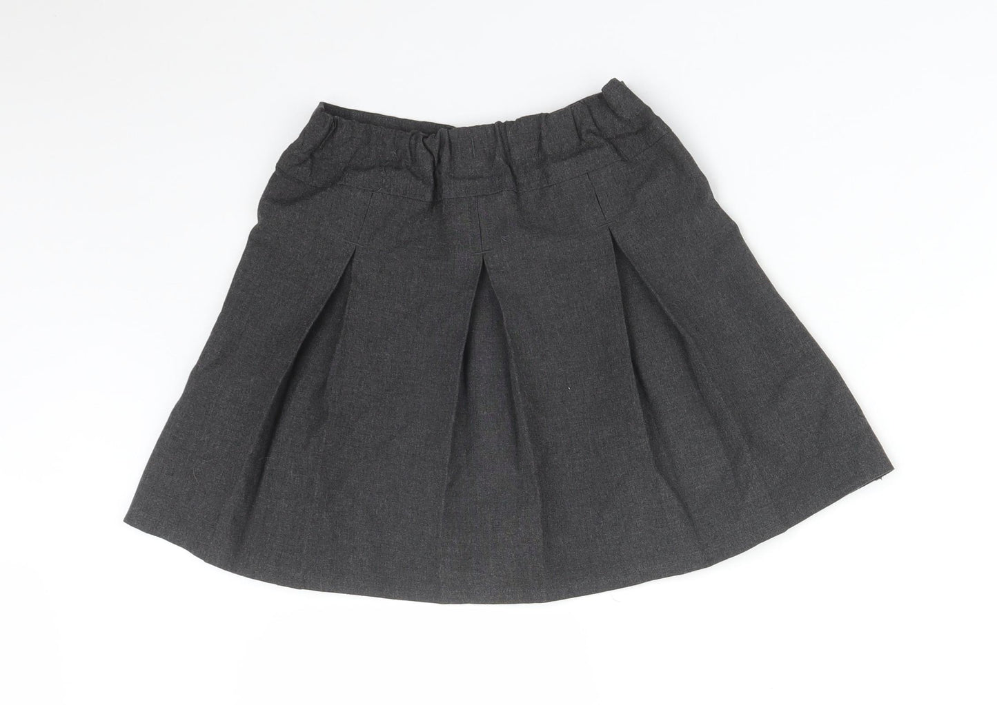 TU Girls Grey   Pleated Skirt Size 6 Years