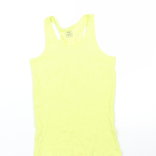 GIRLS COLLECTION Girls Yellow   Basic Tank Size 6-7 Years