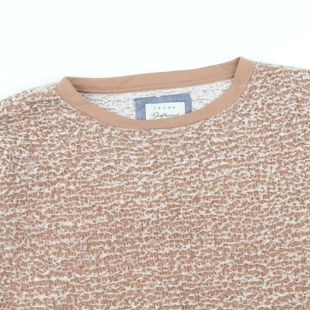 JACHS Womens Orange   Pullover Sweatshirt Size M